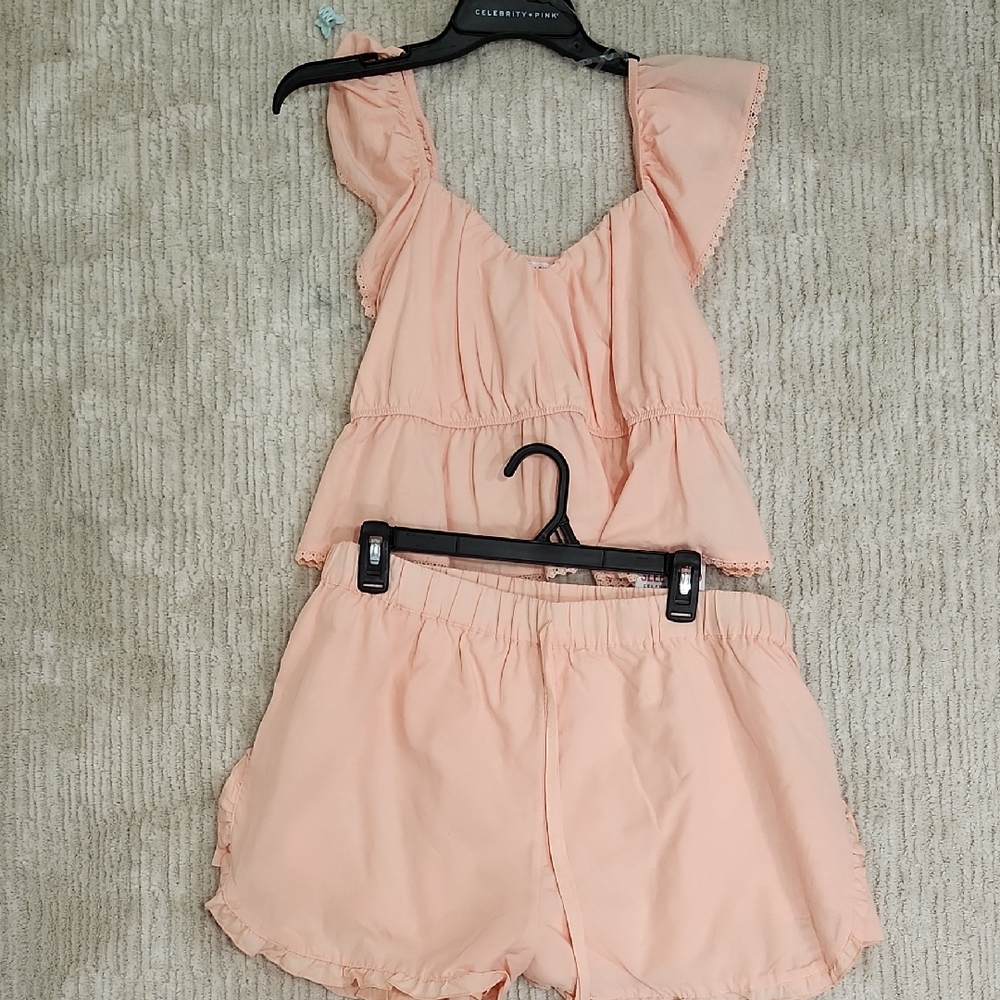 Celebrity Pink Peach Sleeveless Set